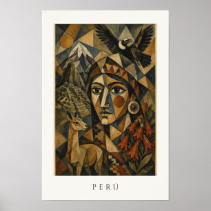 Affiche Art du patrimoine péruvien Voyage en Amérique la