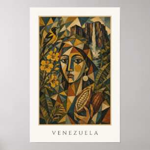Affiche Art du patrimoine vénézuélien Voyage en Amérique