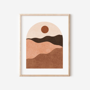 Affiche Art du paysage désertique bohème minimaliste