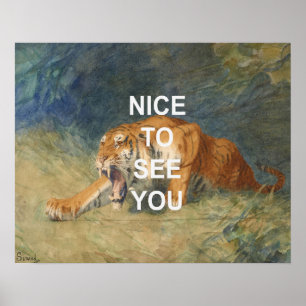 Affiche Art du texte amusant + peinture d'aquarelle Vintag