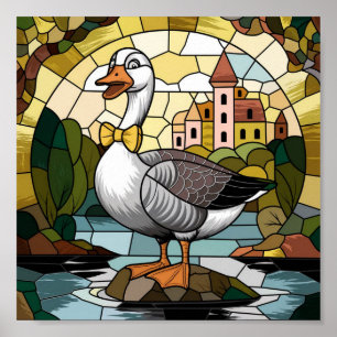 Affiche Art du vitrail, Silly Goose Vitrail