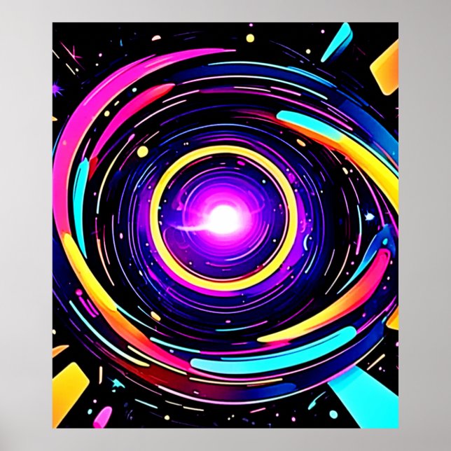 Affiche Art du vortex chromatique (Devant)