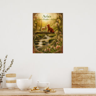 Affiche Art du zodiaque Bélier Collection d'astrologie r