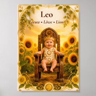 Affiche Art du zodiaque Lion Collection d'astrologie rêv