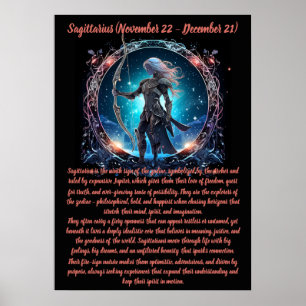 Affiche Art du zodiaque Sagittaire