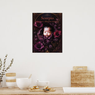 Affiche Art du zodiaque Scorpion   Collection d'astrologie