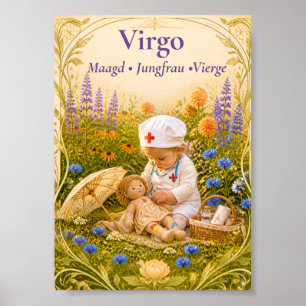 Affiche Art du zodiaque Vierge Collection d'astrologie r