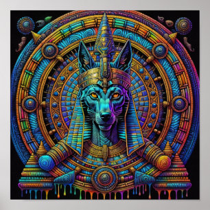 Affiche Art égyptien Anubis
