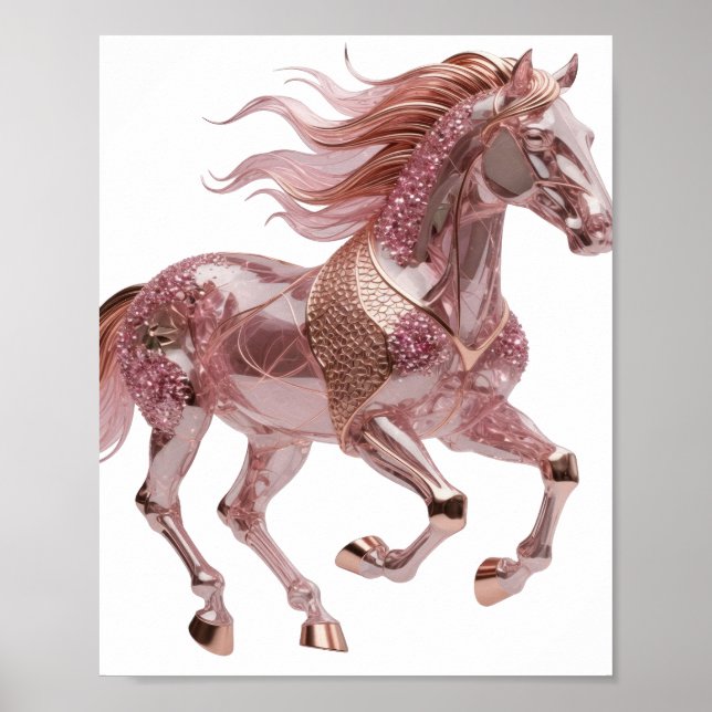Affiche Art en argent de conception abstraite v2 (Devant)