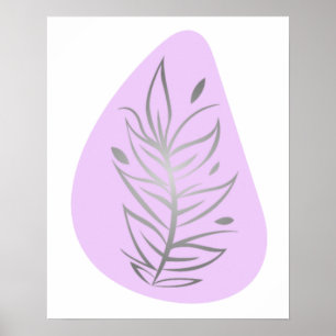 Affiche Art en ligne abstrait de plante