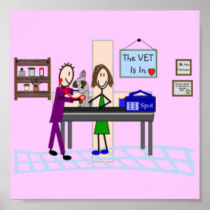 Affiche Art encadré par clinique vétérinaire