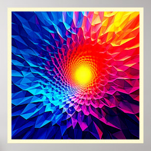 Affiche Art énergétique vortex géométrique vibrant