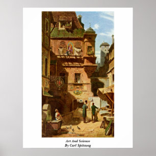 Affiche Art et la Science par Carl Spitzweg