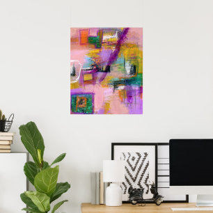 Affiche Art expressionniste abstrait Peinture intuitive