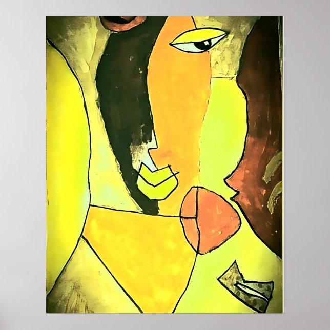 Affiche Art facial Abstrait - Toné (Devant)