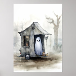 Affiche Art fantôme : Maison minuscule