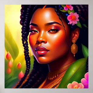 Affiche Art féminin africain