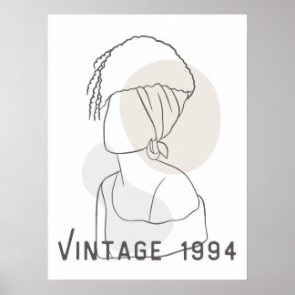 Affiche Art féminin rétro