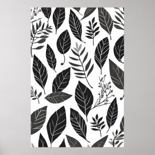Affiche Art feuille Boho