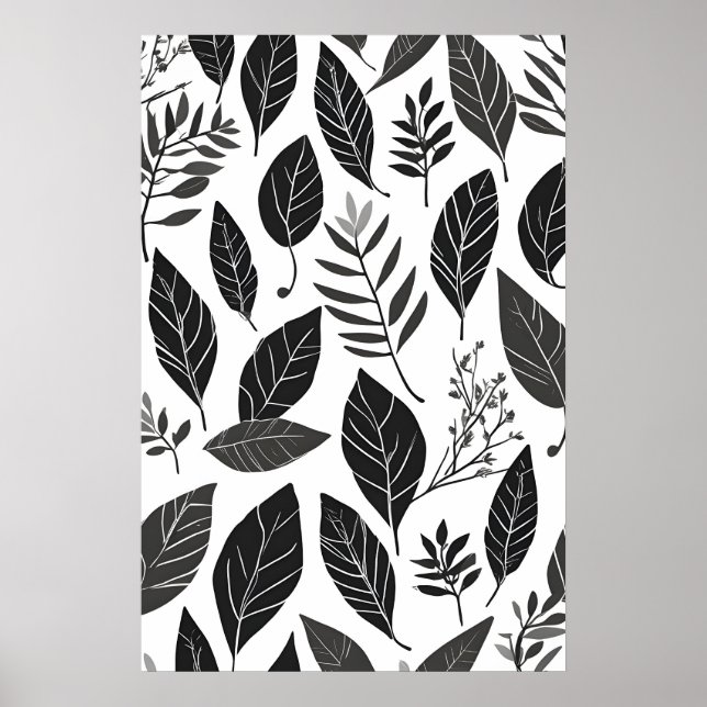 Affiche Art feuille Boho (Devant)