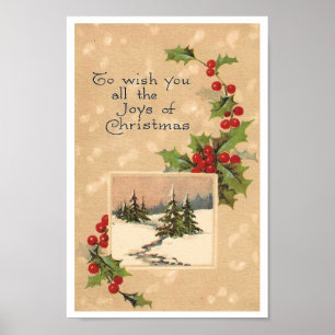Affiche ART FINE Recyclé : CARTE POSTALE C1920 XMAS