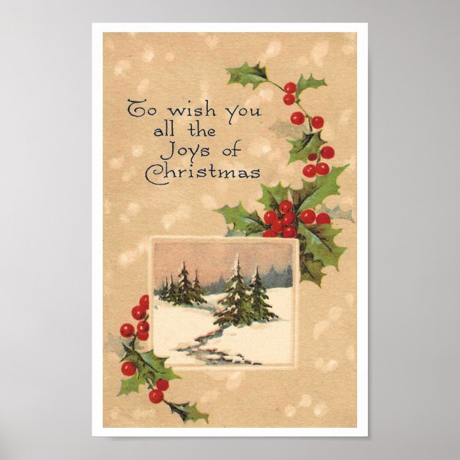 Affiche ART FINE Recyclé : CARTE POSTALE C1920 XMAS (Devant)