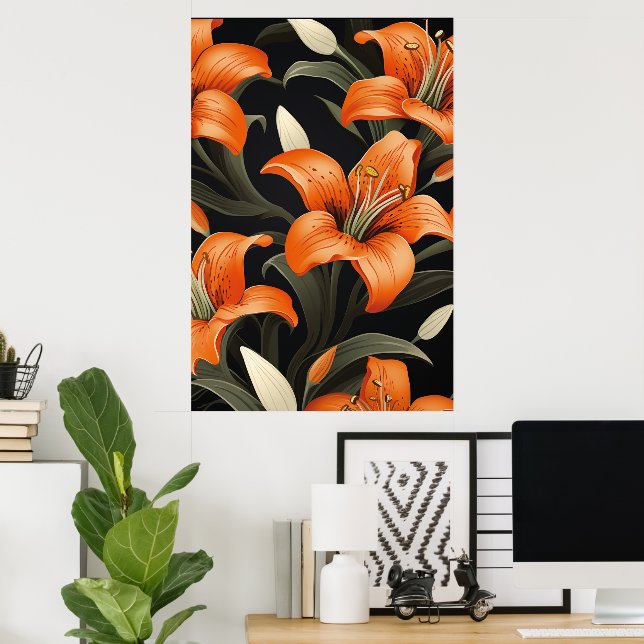 AFFICHE ART FLORAL #1 (Bureau à domicile)