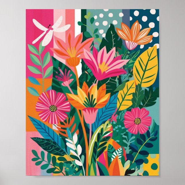 Affiche Art floral Abstrait (Devant)