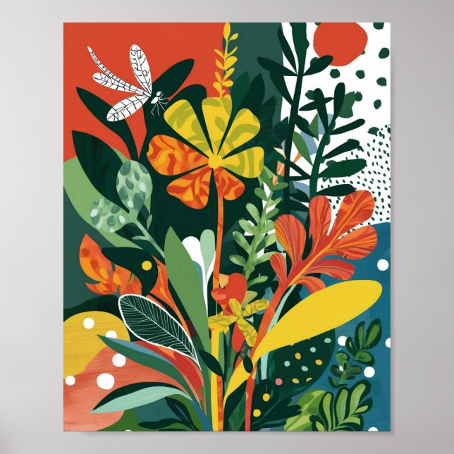 Affiche Art floral Abstrait (Devant)