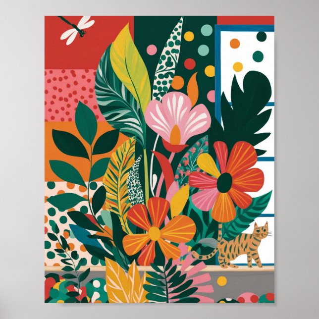 Affiche Art floral Abstrait (Devant)