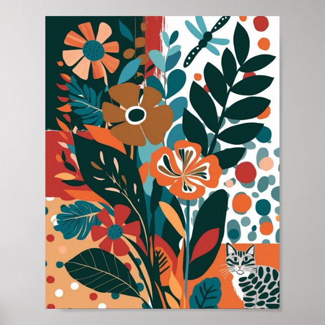 Affiche Art floral Abstrait (Devant)