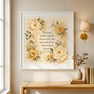Affiche Art floral aquarelle serein
