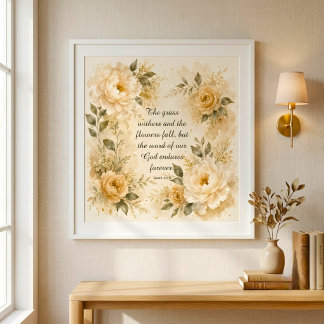 Affiche Art floral aquarelle serein