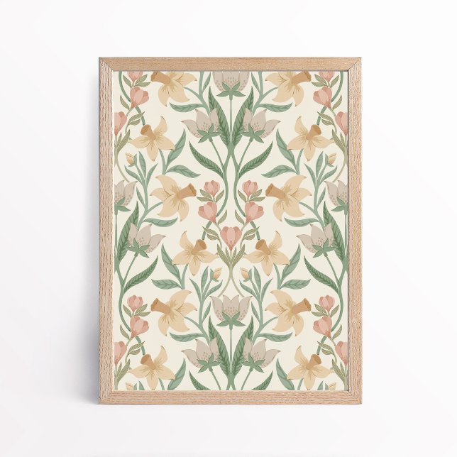 Affiche Art floral botanique des arts et métiers de printe (Créateur téléchargé)