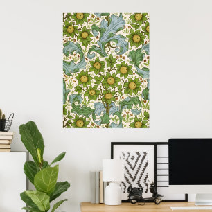 Affiche Art floral de William Morris Orchard Green