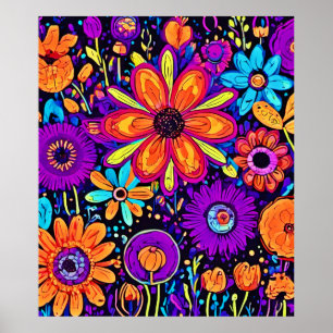 Affiche Art Floral éffrayant