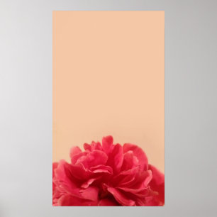 Affiche Art floral élégant rose et crème