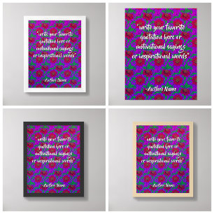 Affiche (Art Floral / Fleurs Rouges) Créez Votre Propre Ci