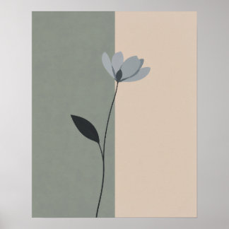 Affiche Art floral minimaliste pour la maison