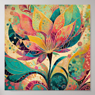 Affiche Art floral moderne Abstrait
