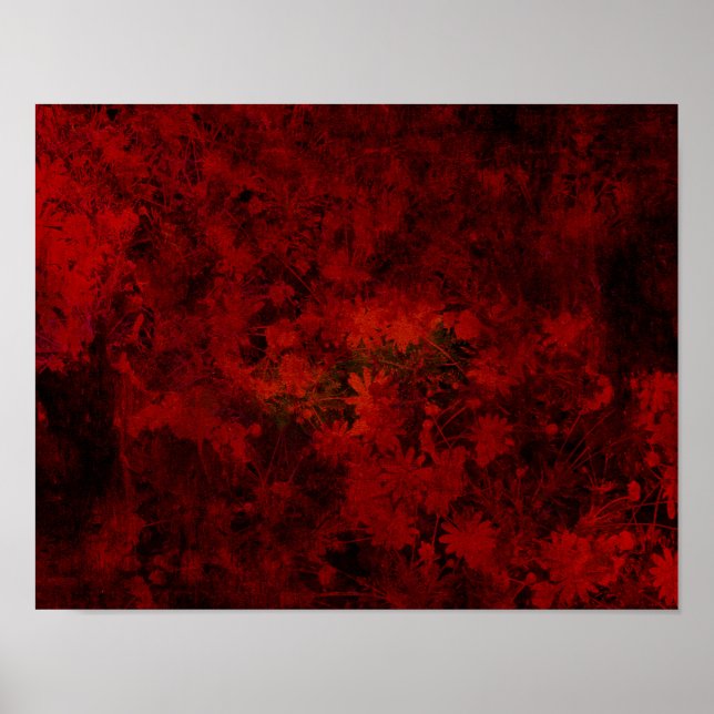 Affiche Art floral moderne de motif de fleurs (Devant)