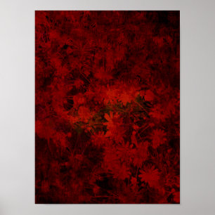 Affiche Art floral moderne et cool de motif de fleurs