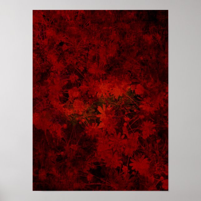 Affiche Art floral moderne et cool de motif de fleurs (Devant)