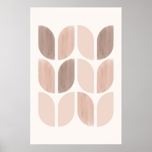 Affiche Art floral Scandi. Feuilles géométriques ou Fleurs