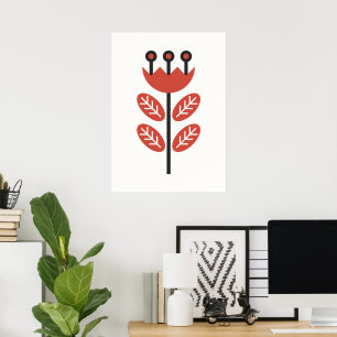 Affiche Art Floral scandinave