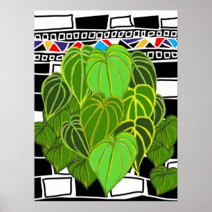 Affiche Art floral tropical gras