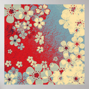 Affiche Art floral vintage motif et design moderne