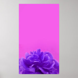 Affiche Art Floral Violet Élégant