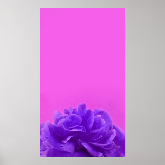 Affiche Art Floral Violet Élégant (Devant)