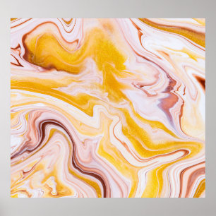 Affiche Art fluide : texture abstraite irisée.